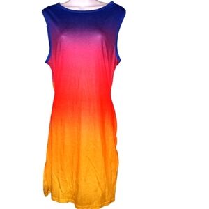Ombre cutout ruched twist front or back dress